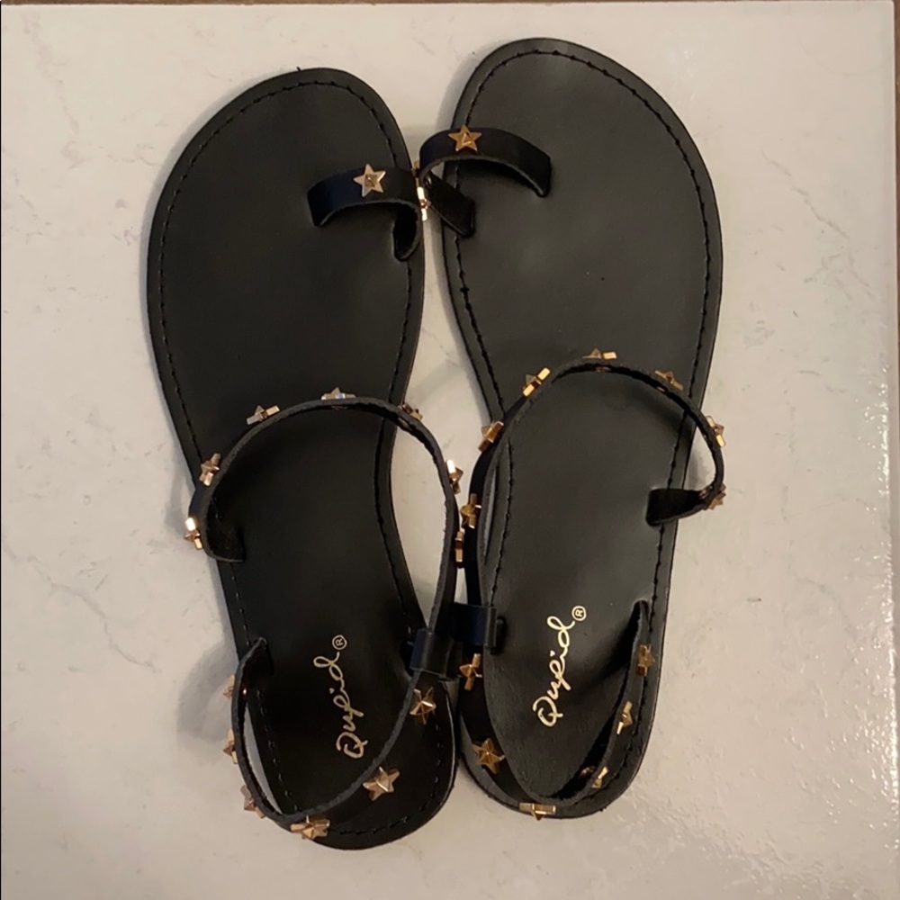 Black STAR sandals